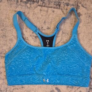 Under Armour Turquoise Blue Racerback Sports Bra Moisture-Wicking M